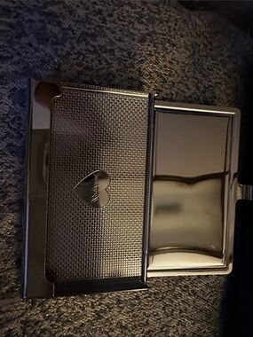 Brighton Silver Metal Card Case with Heart Motif